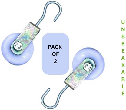 myjas unbreakable Roller Pulley with Hook Lifting Rope, Gym, Exercise , physiotherapy Climbing Pulley