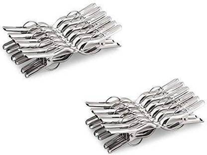 चापो Stainless Steel Hanging Clips for Drying Clothes-24 स्टेनलेस स्टील क्लॉथ क्लिप्स