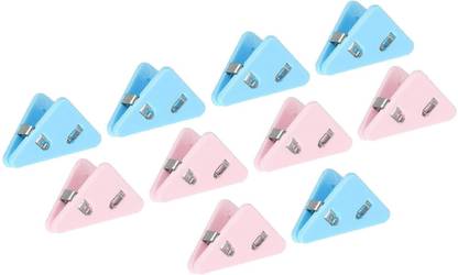 RASTVI Triangle Book Page Paper Corner Clip Lovely Paper Binder Clips Folder Paper, Small Plastic Paper Clips