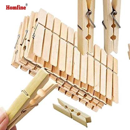होम फाइन Clip Standard wooden Cloth Clip (20 Pcs.) वुडन क्लॉथ क्लिप्स