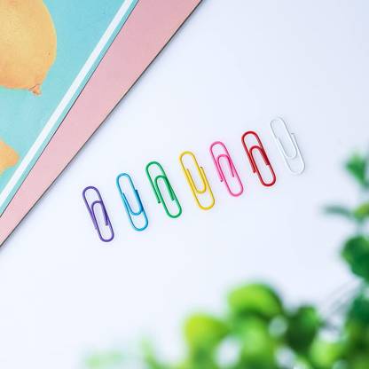 Redge Colored Small Paper Clips 100 Pcs 30 mm Paper Clip Colorful Clips for Paper 30 mm Vinyl Paper Clip