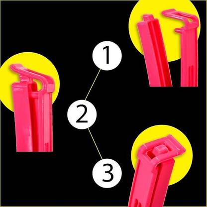 PLIRAXY Food Storage Clips Series Small, Medium & Large (Set of 3 Sizes)(6*8*10 cm) High-Quality Plastic Food Bag Clip