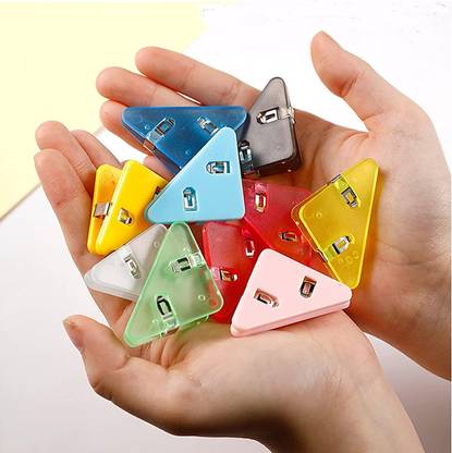 SHREEJIIH Binder Clip Medium Plastic Corner Paper Clip