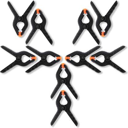 VIBLITZ 10 PCS Photography Backdrop Support Spring Clamp 4.3"/11cm for Background Muslin Black Reflector Umbrella