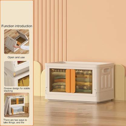 RVPSTOREE 6 Storage Bins with Lids, Foldable Storage Boxes Front Opening Box Closet Divider