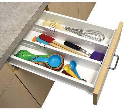 DHAVJ Expandable Drawer Divider, Plastic Adjustable and Expandable Drawer Organizer Drawer Divider