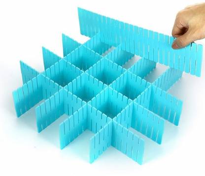 BUNLEK Grid Plastic Drawer Separator Plastic Partition Organizer Drawer Divider