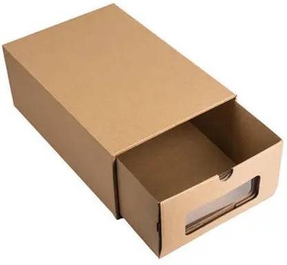 zvonko Cardboard Shoe Boxes, Stackable Clear Shoe Box for Storage with Lids, Pack of 6 Drawer Divider
