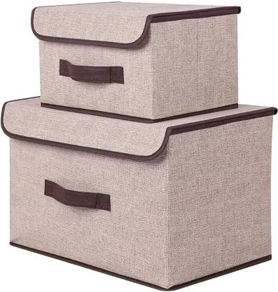 kidgenix Foldable Storage Bin with Lid and Handle Storage Boxes for Clothes Books Toys Closet Divider