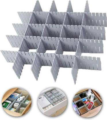 VARKAUS Plastic Strips Separators cabinet Storage box organizer Clothes/Socks/Makeup Closet Divider