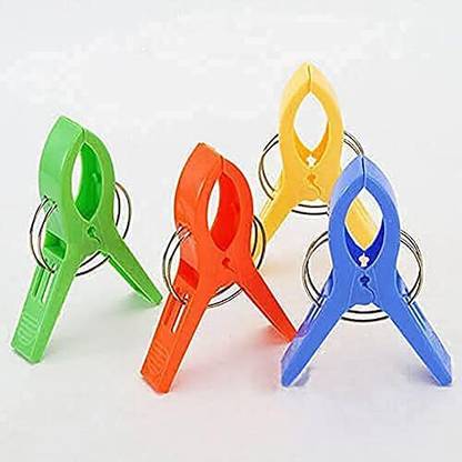 prabhas designs Saree Pre-Pleating Big clips 5 inches size (4 Nos) Plastic Cloth Clips