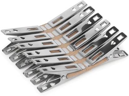 Honbon Stainless Steel Clothes Pins Metal Pegs for Clothes Food Sealing Steel Clips Stainless Steel Cloth Clips