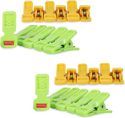 HAZEL Plastic Cloth Clips For Drying Clothes Chimti For Wet Clothes Clip Set of 24 Plastic Cloth Clips