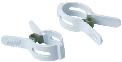 IKEA Digital Shoppy SLIBB Large peg, Blue/Green (2 Pack) Polypropylene, Plastic Cloth Clips