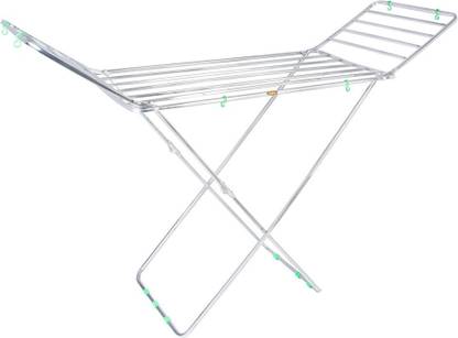 Patelraj Steel Floor Cloth Dryer Stand Pure Stainless Steel Cloth Stand Square pipe