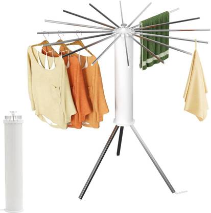 Flipkart SmartBuy Aluminium Floor Cloth Dryer Stand Free Standing Fan-Shaped with Tripod Stand 16 Aluminium Poles / 360° Rotation