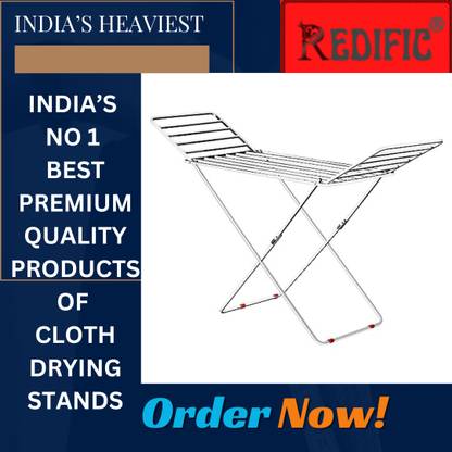 Redific Steel Floor Cloth Dryer Stand Kapde Sukhane Ka stand Cloth Drying Stand With Full Heavy ...