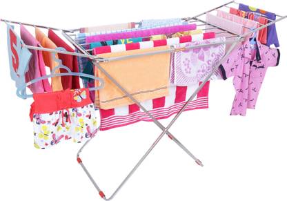 LIMETRO STEEL Steel Floor Cloth Dryer Stand Stainless New Launched Mede in India Foldable Cloth Drying Rack