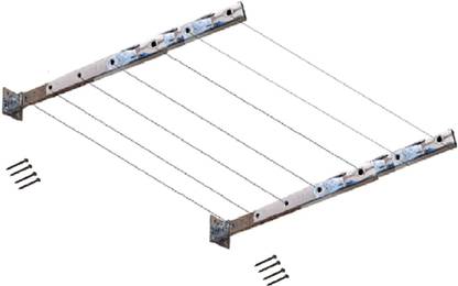 Q1 Beads Steel Wall Cloth Dryer Stand 7 Holes Foldable Clothes Drying Stand Wall Mounted Hanger