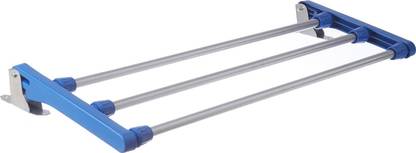 Dhani Creations Steel Wall Cloth Dryer Stand Mild Steel Heavy Duty 3 Pipes X 2 Feet 4 Inch Wall Mounted