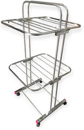 RUBBY Steel Floor Cloth Dryer Stand STEEL 2 LAYER