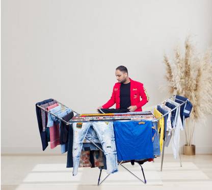 Unizone Steel, Plastic Floor Cloth Dryer Stand J005 (3 Tier) jb n00010 SS 025 (3 Tier) kar 3-poll (3 Tier)