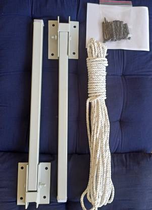 Roborich Steel Wall Cloth Dryer Stand 4T-WHITE-WALL-MOUNT-A0034