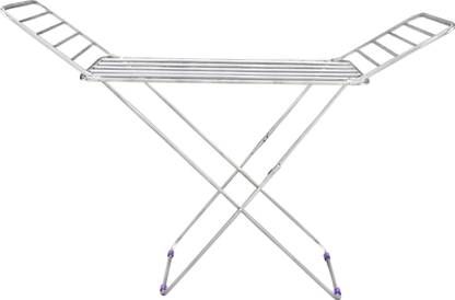 Unizone Steel Floor Cloth Dryer Stand Foldable Medium Square Pipes Palang