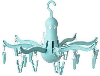 IKEA Plastic Wall Cloth Dryer Stand Foldable Hanging Dryer Octopus Shape Clothes Drying Hanger Rack with 16 Clips.