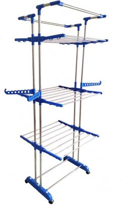 TNC by TNC Steel, Plastic, Aluminium Floor Cloth Dryer Stand T-CDS-3TIER-JB2SS-JUMBO-0173
