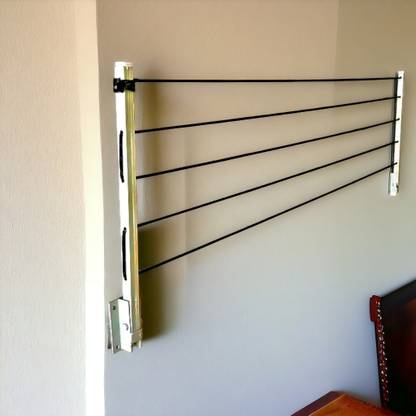 RALVO Steel Wall Cloth Dryer Stand With 50 feet rope / 170 kg load capacity / Best clothes drying stand / 5T-hgr-3