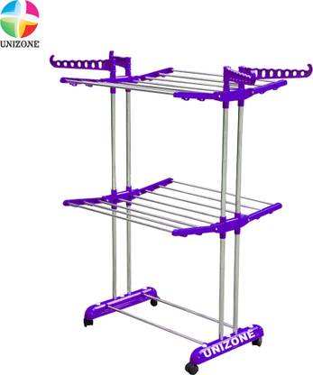 Unizone Steel Floor Cloth Dryer Stand - 12 Month Warranty - Stainless Steel Cloth Rack DV2 - 168