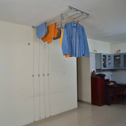 Easy Dry Systems Aluminium Ceiling Cloth Dryer Stand EASYDRY Pull it Prime Ceiling-Mounted Clothes Dryer | 4 Pipes X 7 Feet