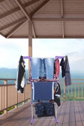 Unizone Steel, Aluminium, Plastic Floor Cloth Dryer Stand Stainless Steel UZN038 - 12 Month Warranty