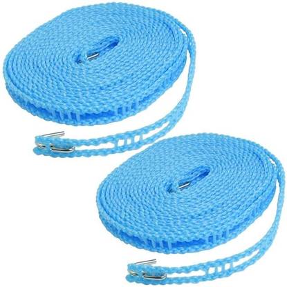 VIREVA Windproof Clothes Drying Rope Nylon Hook Laundry Hanging Line Nylon Retractable Clothesline