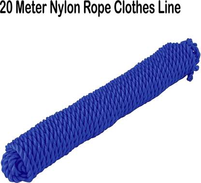 WROSHLER Rope For Both Indoor And Outdoor Purpose - 20 Meter Length - Nylon Retractable Clothesline