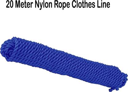 WROSHLER Rope For Both Indoor And Outdoor Purpose - 20 Meter Length - Nylon Retractable Clothesline
