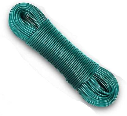 MobFest Clothesline Wet Cloth Laundry Rope PVC Coated Metal Cloth Drying Wire Polypropylene, Stainless Steel Retractable Clothesline