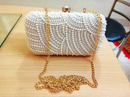 HimalayaHandicraft Party, Casual, Formal White  Clutch