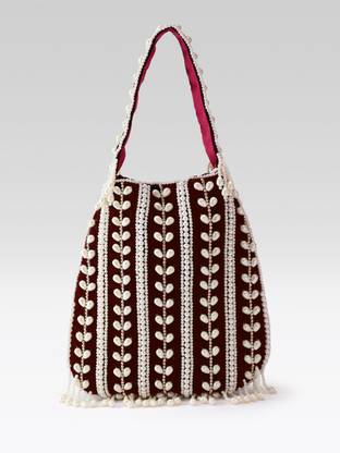 ANOUK Party Maroon, White  Clutch