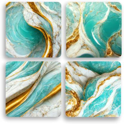 The Indi-Mela Square Reversible Acrylic Coaster Set