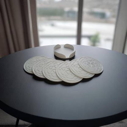 HRs Craft Round Polyester Coaster Set