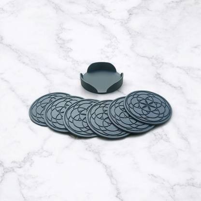 HRs Craft Round Polyester Coaster Set