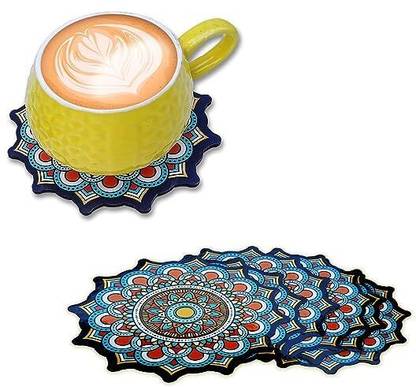 Sketchfab Round Wood Coaster Set