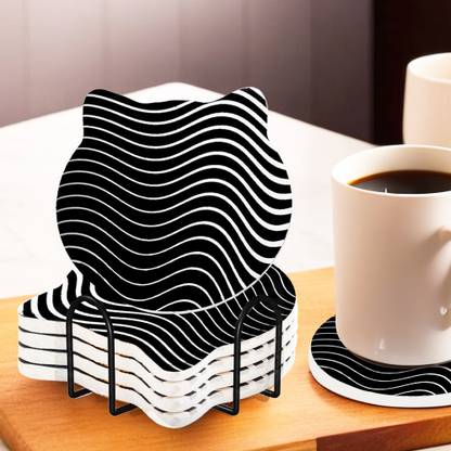The Better Home Round Sandstone Coaster Set