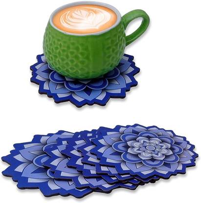 Sketchfab Round Wood Coaster Set