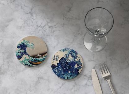 GoodMade Studio Round Medium Density Fibreboard Coaster Set
