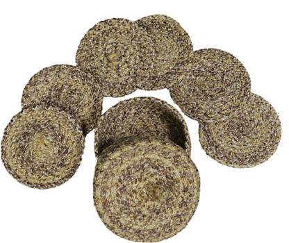 LADLI JEE Round Reversible Polyester Coaster Set