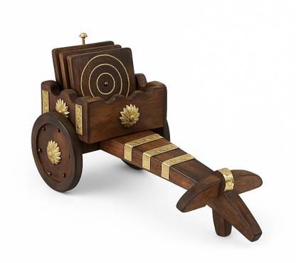 DigiRake Square Wood Coaster Set