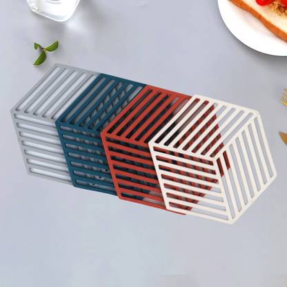 NFI essentials Hexagon Reversible Rubber Coaster Set